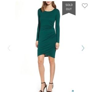 Leith long sleeved dress small hunter green